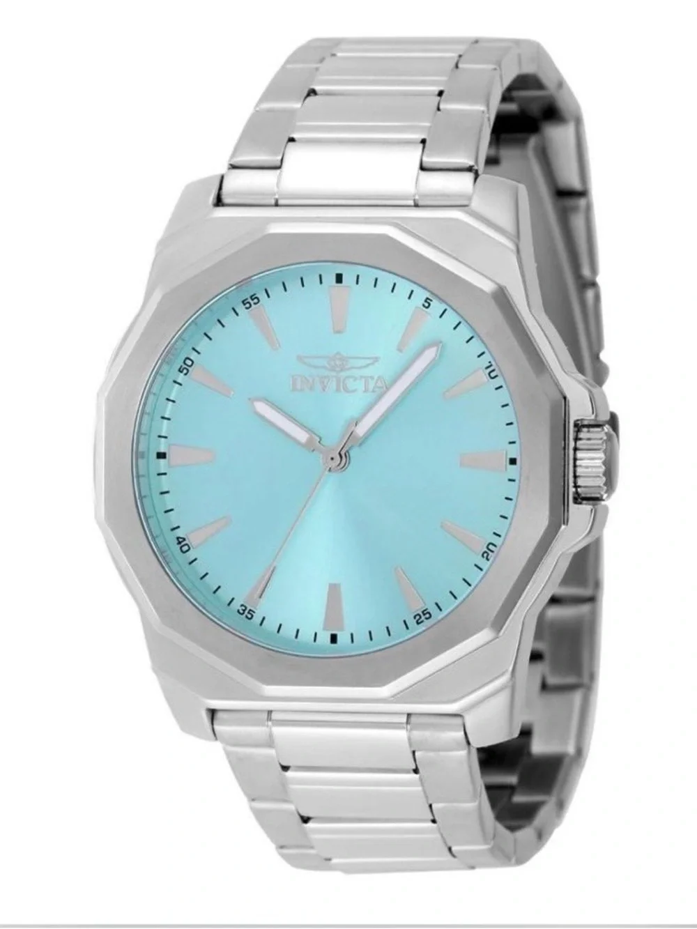 Invicta Speedway Dominus Men’s Silver Watch with Turquoise Dial